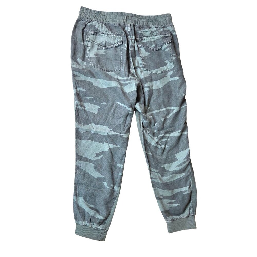 Splendid Gray Camo Jogger Large in Super Soft Linen Blend Fabric with Pockets - Picture 3 of 7